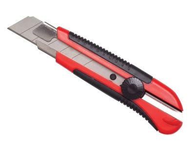 25mm Snap-Off Knife - rubber grip screw lock